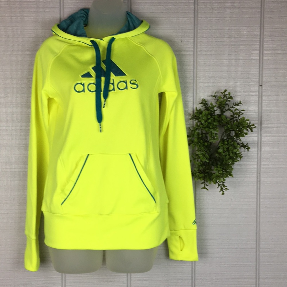 Adidas Climawarm Yellow Hoodie Sz XS. EUC